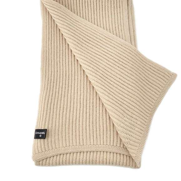 CHANEL Sequins Coco Mark Cashmere Scarf AA9552 - Picture 2 of 7